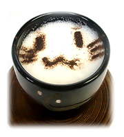 邪神ちゃんのほうじ茶ラテ