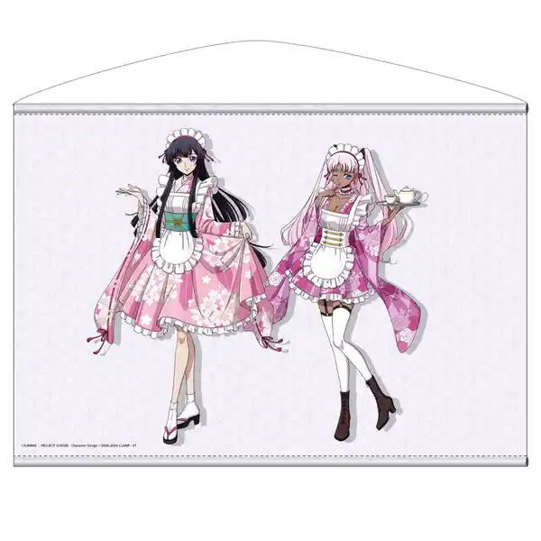 描き下ろし サクヤ＆キャサリン B2タペストリー 和風メイドVer.