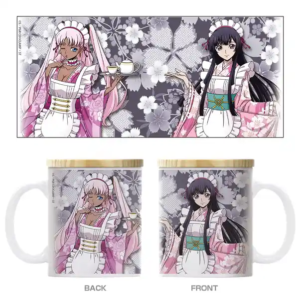 描き下ろし サクヤ＆キャサリン フタ付きフルカラーマグカップ 和風メイドVer.