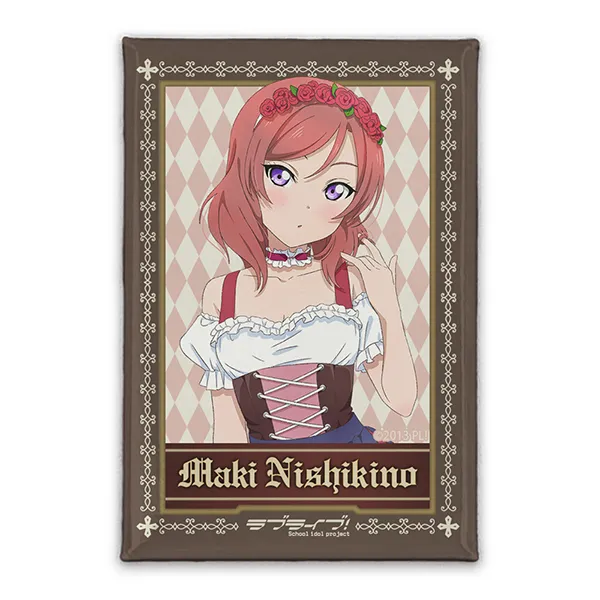 描き下ろし 西木野 真姫 スクエア缶バッジ ディアンドルVer.